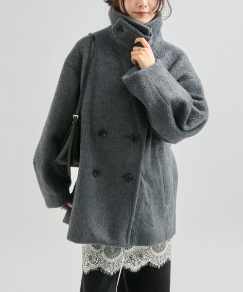 mystic（ミスティック） コート アウター ウール混 シャギーミドル