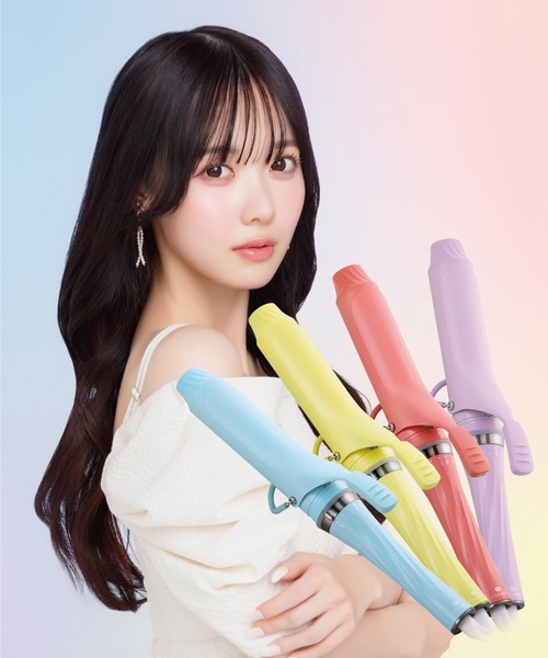 マカロンカールアイロン 32mm/38mm (フランボワーズ，シトロン，ミント