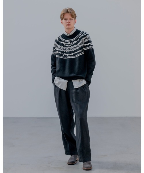 uniform experiment セーター ニット ENTANGLED NORDIC SWEATER メンズ