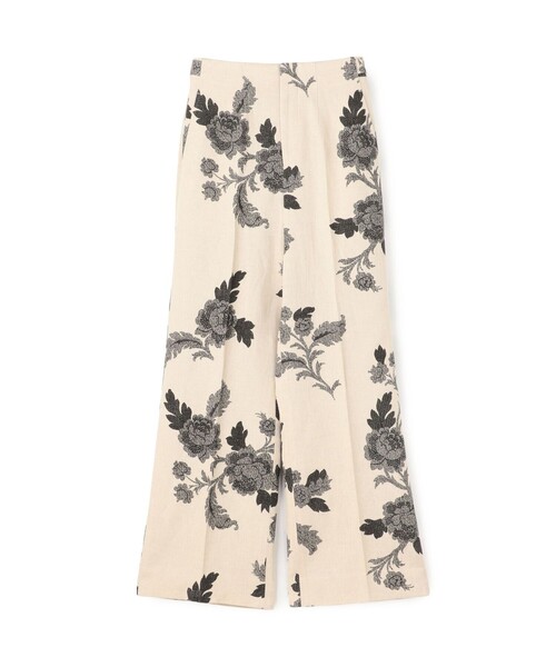 CABaN（キャバン） パンツ モノトーンフラワープリント フレアパンツ