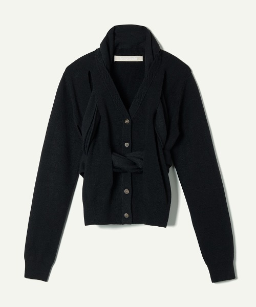 leinwande（ラインヴァンド） カーディガン Ribbon Tie Cardigan
