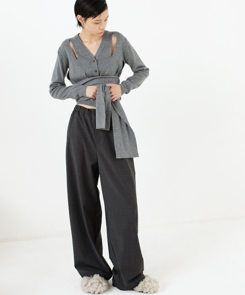 leinwande（ラインヴァンド） カーディガン Ribbon Tie Cardigan