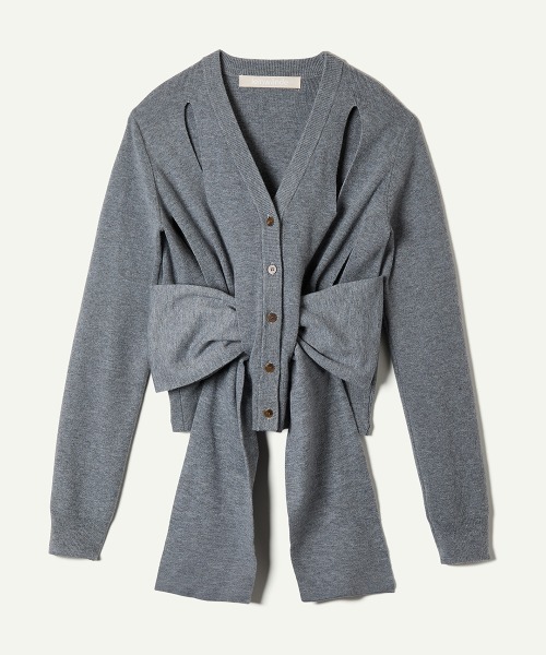 leinwande（ラインヴァンド） カーディガン Ribbon Tie Cardigan