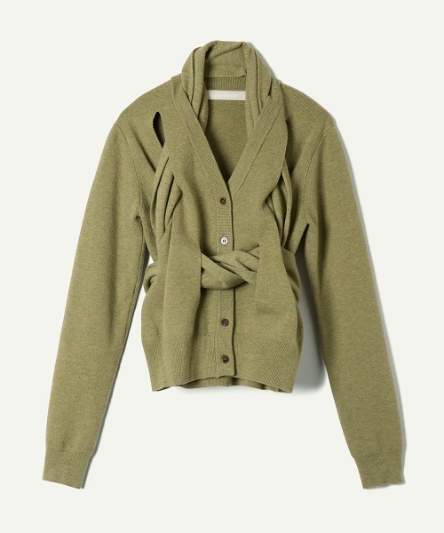 leinwande（ラインヴァンド） カーディガン Ribbon Tie Cardigan