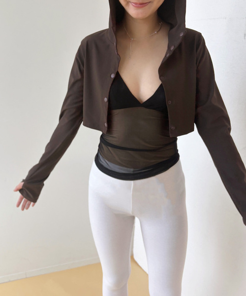 新品タグ付 edit.for.lulu シアーボディースーツ ブラウン 新品edit