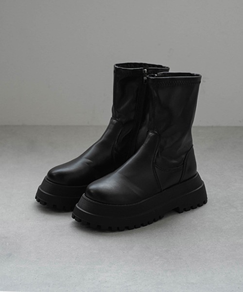 SVEC（シュベック） ブーツ ストレッチ インサイドジップブーツ