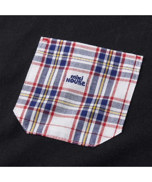 MIKI HOUSE（ミキハウス） tシャツ ミキハウスチェックバックロゴ半袖