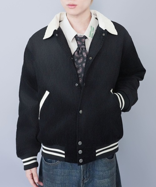 SPINNS（スピンズ） ブルゾン アウター 短丈コーデュロイスタジャン/襟