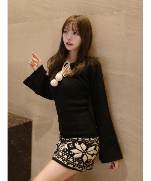 Darich（ダーリッチ） ワンピース ノルディックパネルニットミニ