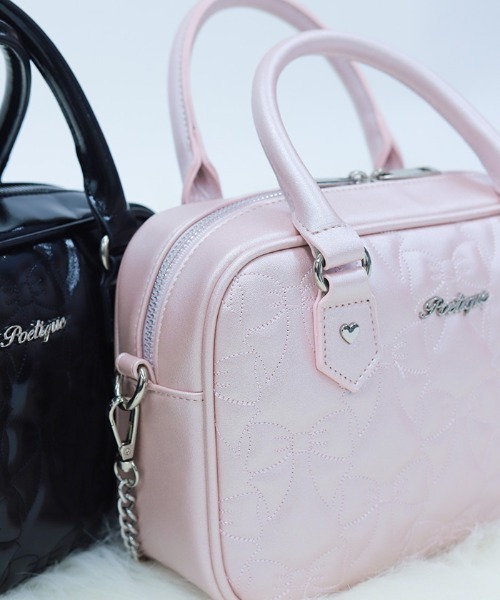 axes femme POETIQUE ボストンバッグ キルティングチェーンバッグ