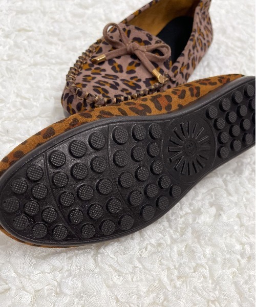 ad thie（アドティエ） デッキシューズ モカシン レオパード柄