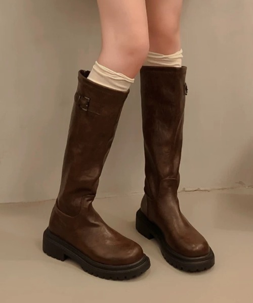 CELENA BEATS ブーツ 厚底 ボリュームソール ポインテッドトゥ