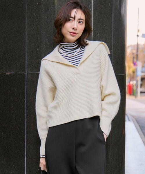 23区（ニジュウサンク） ニット セーター ウールカシミヤチャンキー