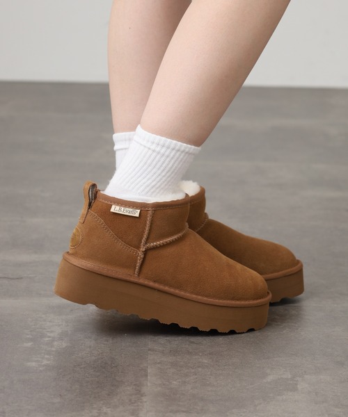 FUNALIVE（ファンアライブ） ブーツ L.B.Evans Dede 厚底ムートン