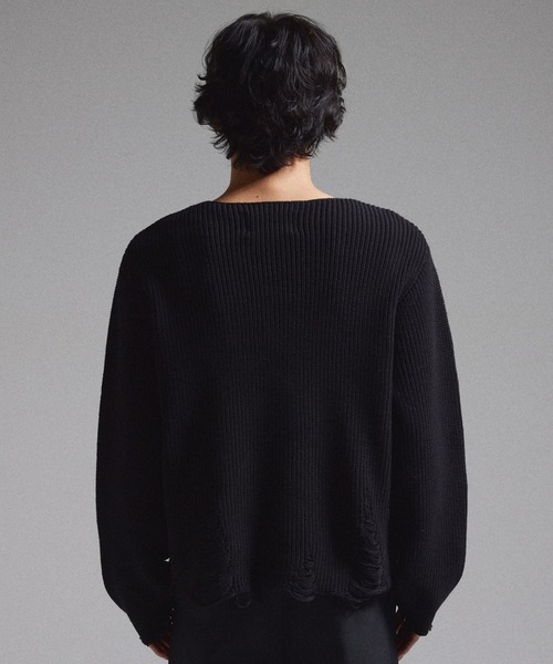 GRANCY セーター ニット 「GRANCY」Pierced Damage Knit / ピアス