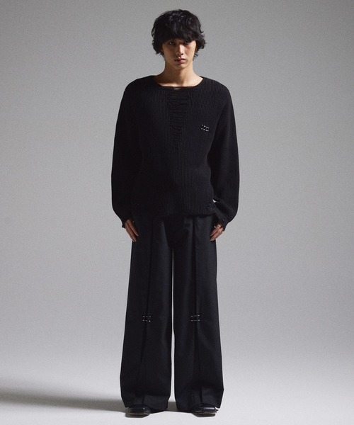 GRANCY セーター ニット 「GRANCY」Pierced Damage Knit / ピアス