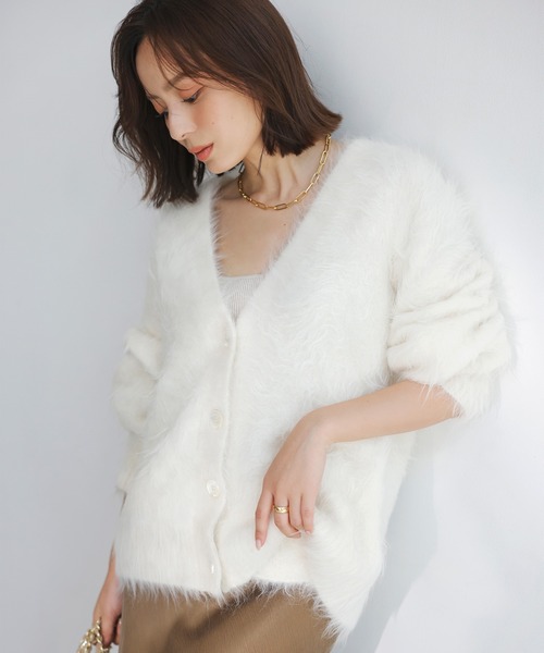 anuans（アニュアンス） カーディガン スーリーアルパカニット