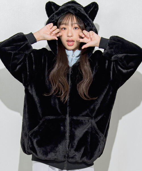 ZIDDY（ジディー） ブルゾン アウター 「 ニコプチ 掲載 」アニマル耳
