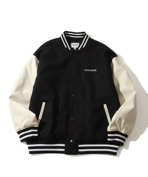 CONVERSE（コンバース） スタジャン デニム＆フェイクメルトン 袖