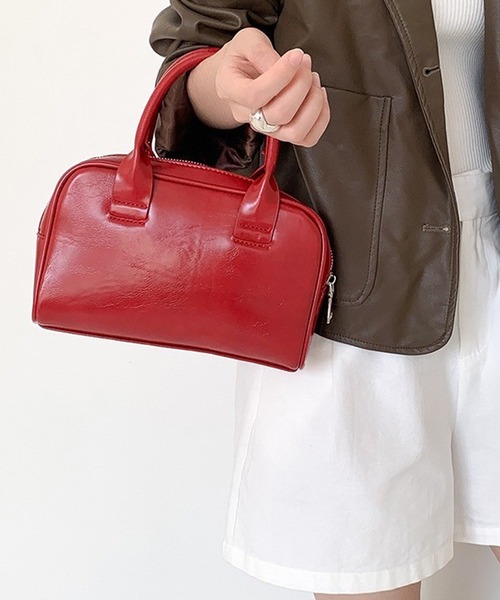 LYEON（リヨン） ボストンバッグ フェイクレザーミニボストンバッグ