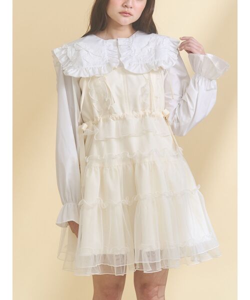 merry jenny（メリージェニー） ワンピース チュールドロストミニ