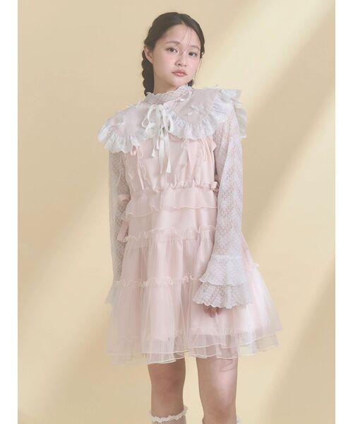 merry jenny（メリージェニー） ワンピース チュールドロストミニ