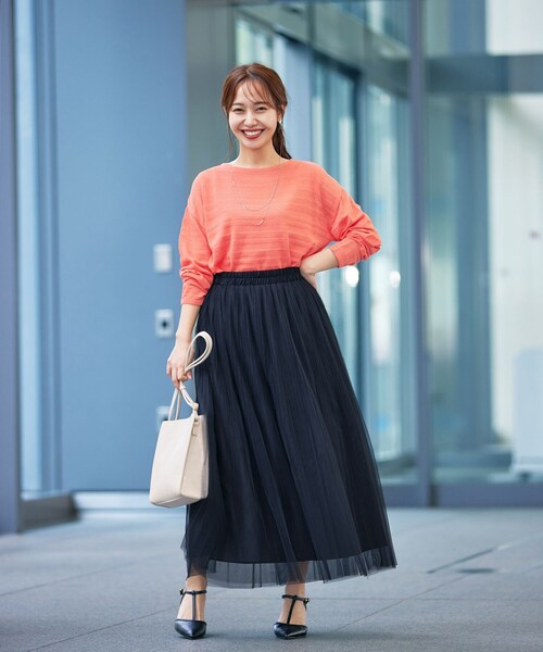 Tiaclasse アンサンブル 「インナーセット・洗える」ボーダー編み