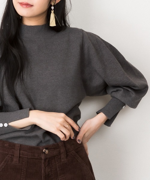 RCD ニット セーター ハイネックバルーンスリーブセーター レディース