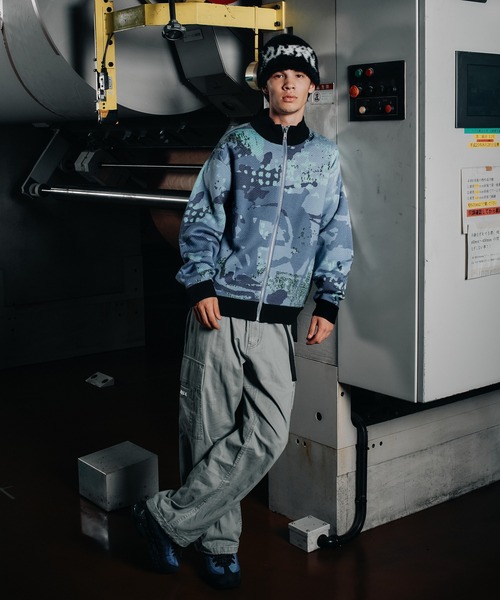 XLARGE（エクストラ ラージ） セーター ニット GEOMETRIC ZIP UP KNIT