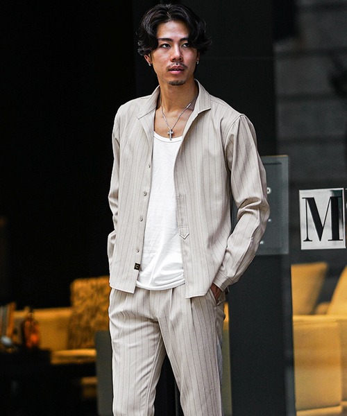 joker（ジョーカー） セットアップ カッタウェイカラー長袖シャツ