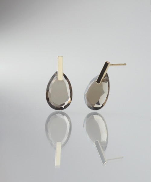 anq.（アンク） ピアス 「anq.」K10・ペアシェイプバースタッドピアス