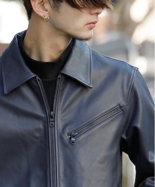 London Denim（ロンドンデニム） 革ジャン ライダース ラムレザー