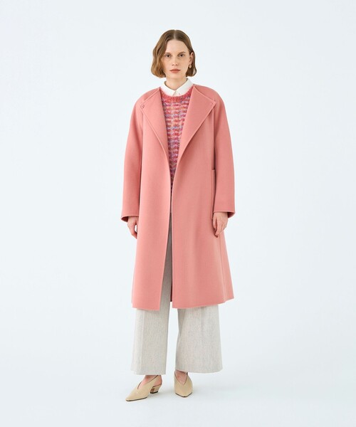 Ballsey（ボールジィ） ノーカラーコート コート プレミアムウール