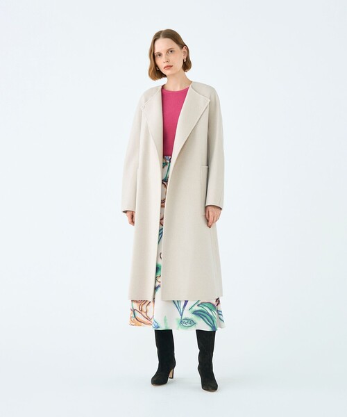 Ballsey（ボールジィ） ノーカラーコート コート プレミアムウール