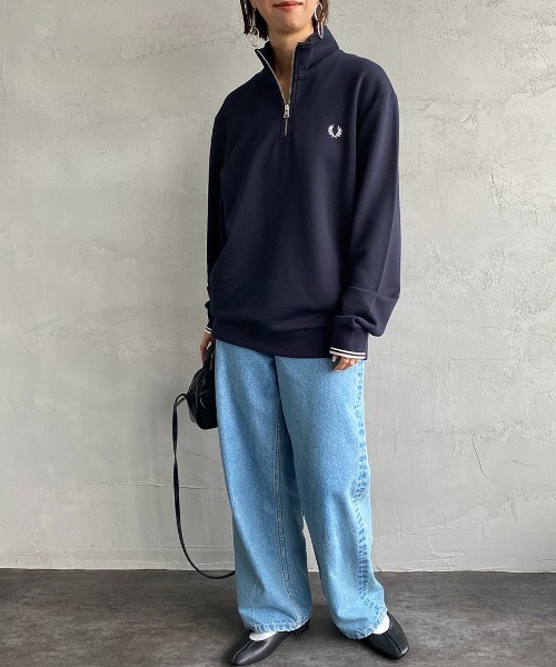 FRED PERRY（フレッドペリー） スウェット ワンポイント刺繍 ハーフ