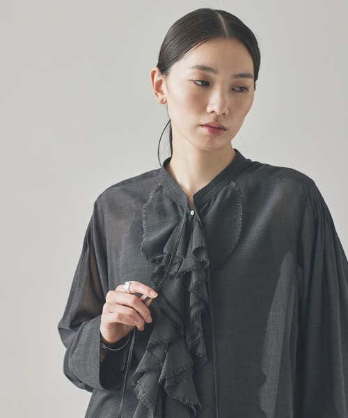 Curensology（カレンソロジー） ブラウス シャツ /ウールミックス