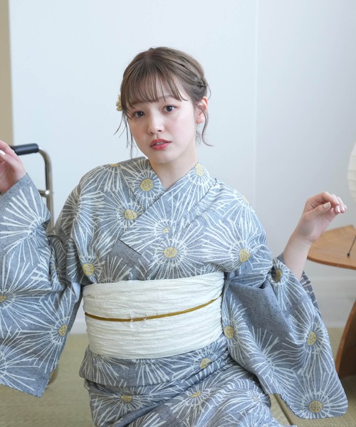 utatane 浴衣 手染め注染浴衣3点セット utatane×注染工房 赤坂紬 上品