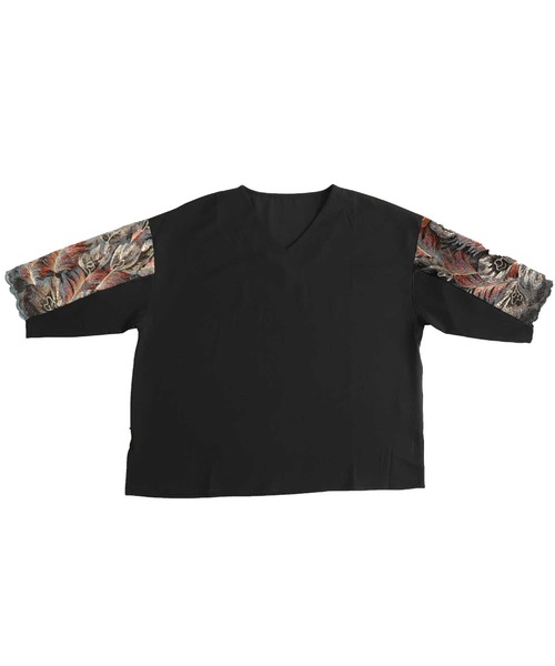 antiqua（アンティカ） tシャツ 刺繍デザイントップス レディース