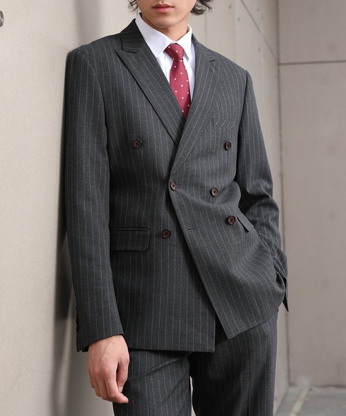 Cloudstyle セットアップ 「Cloudstyle」ストライプ ダブルブレスト