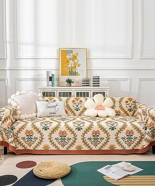 aimoha（アイモハ） ブランケット 総柄ソファーカバー マルチカバー