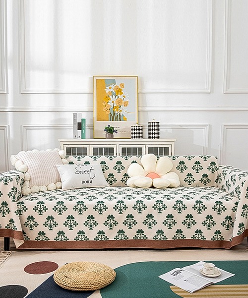 aimoha（アイモハ） ブランケット 総柄ソファーカバー マルチカバー