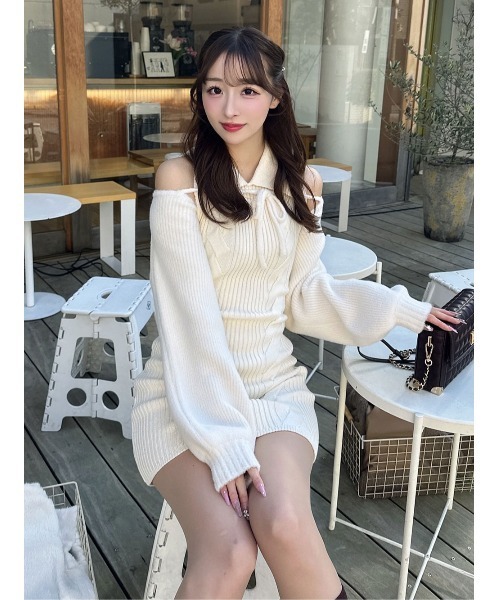 Darich（ダーリッチ） ワンピース ショートボレロニットミニワンピース