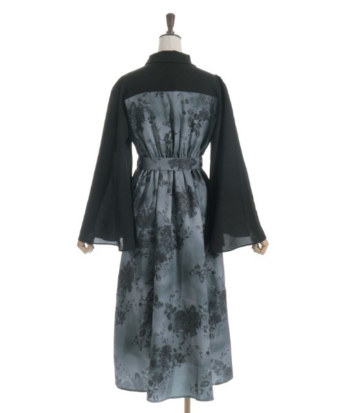 axes femme（アクシーズ ファム） ワンピース 蝶々×花柄ジップOP