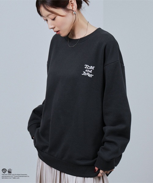 トレーナー スウェット TOM＆JERRY サガラ刺繍トレーナー メンズ