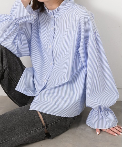 ad thie（アドティエ） ブラウス シャツ キャンディスリーブ 2WAY