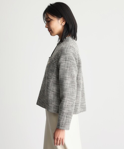 THE SHOP TK ジャケット ノーカラージャケット 「ONOFF活躍/セレモニー