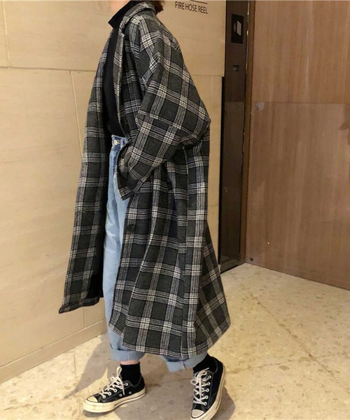 Mangrove（マングローブ） コート チェスターコート グレンチェック