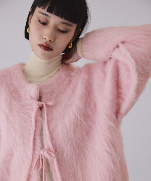 ADAM ET ROPE'（アダムエロペ） カーディガン アルパカフラッフィー