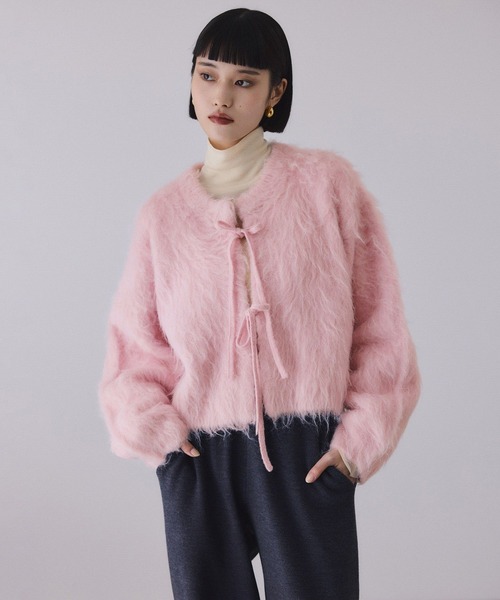 ADAM ET ROPE'（アダムエロペ） カーディガン アルパカフラッフィー