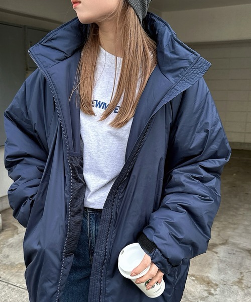 ANME ダウンコート ダウンジャケット ダブルジップ2wayソロナ中綿